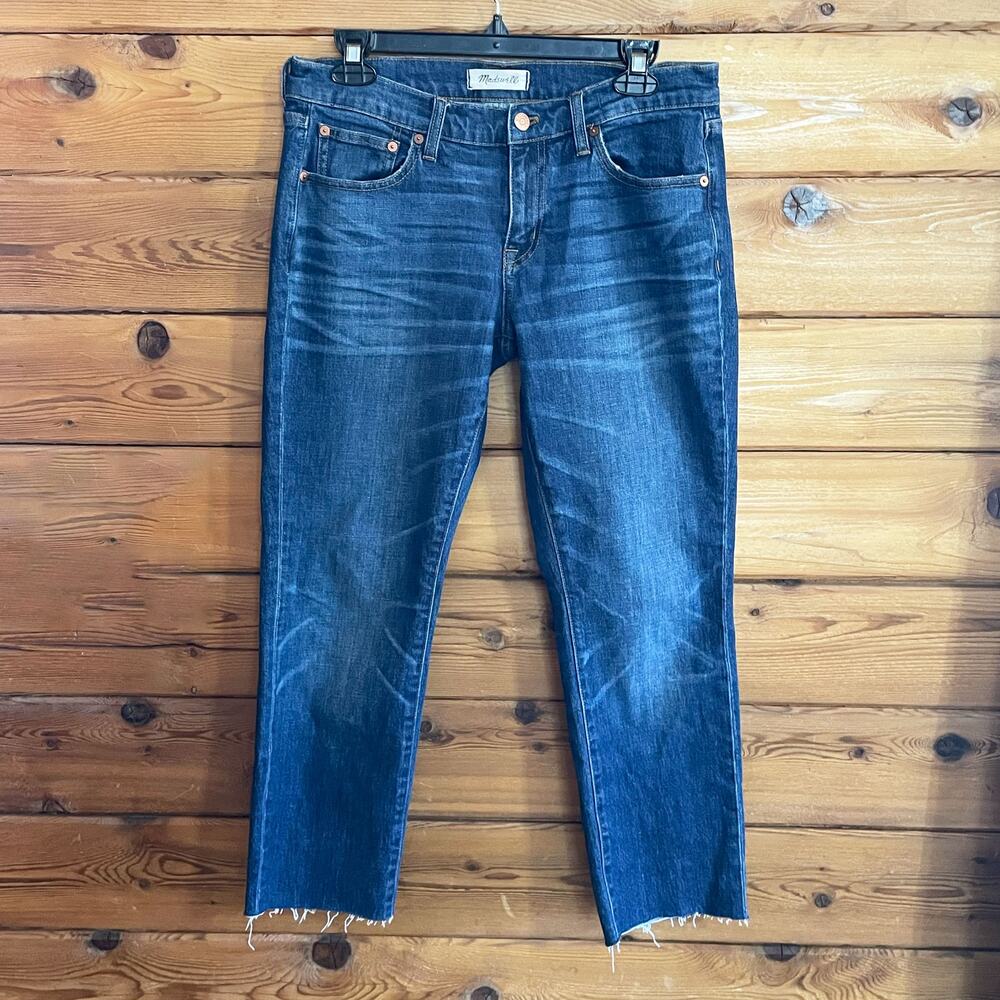 Madewell Women's Boyfriend Jeans in Dark Blue Wash